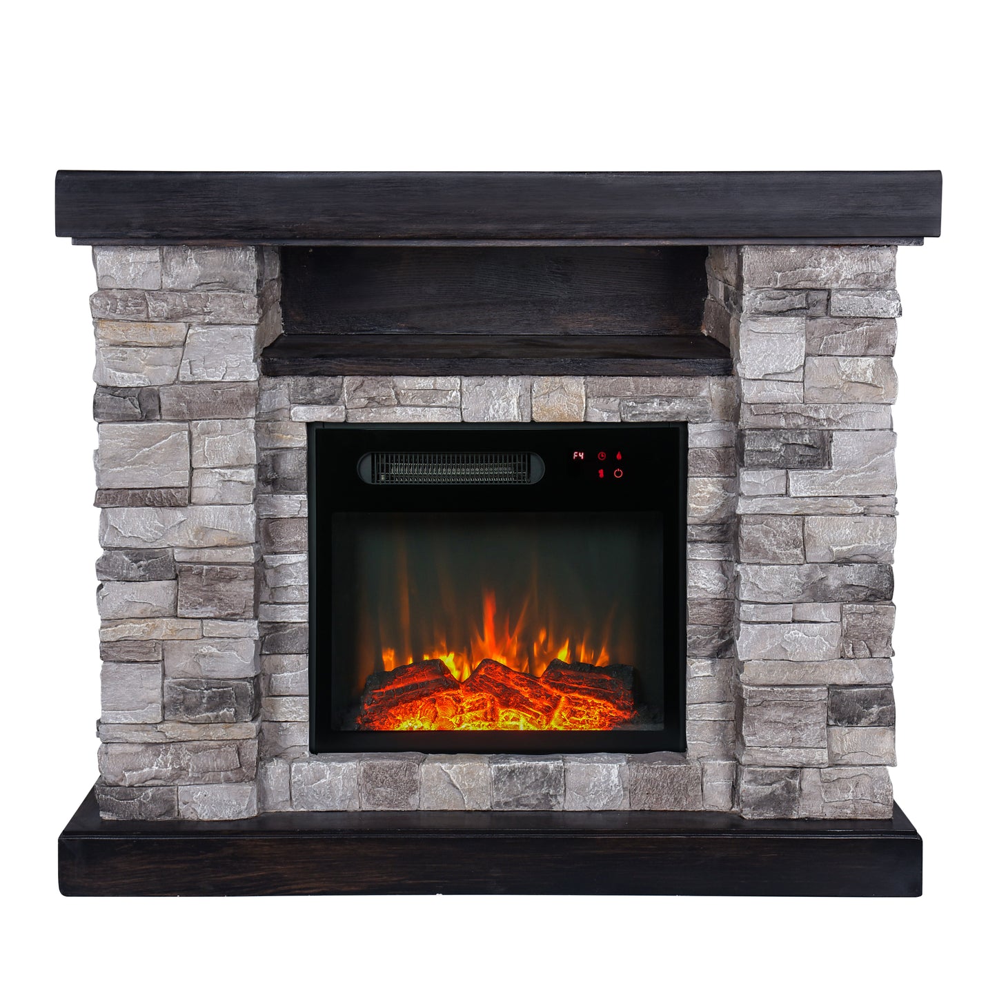 Festivo FFP20163 40" Electric Fireplace Mantel with Faux Brick-Grey