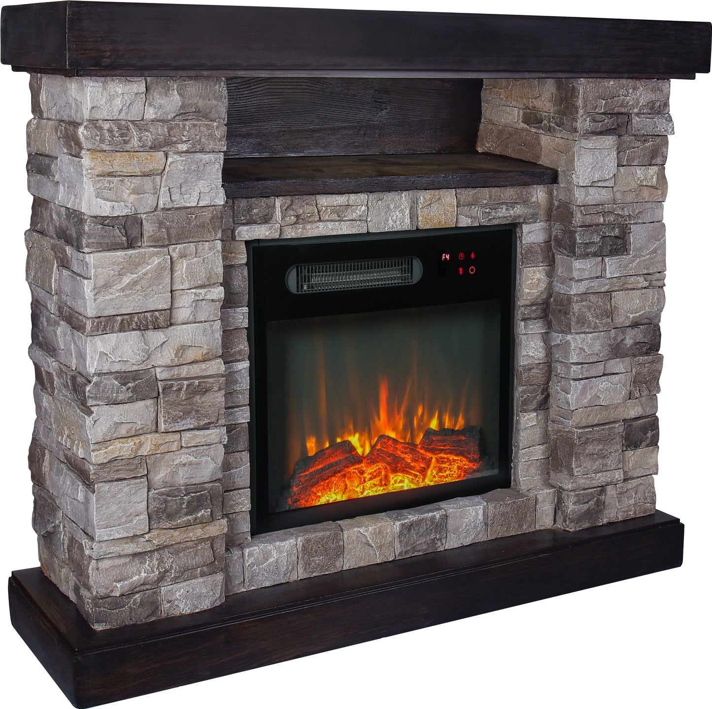 Festivo FFP20163 40" Electric Fireplace Mantel with Faux Brick-Grey