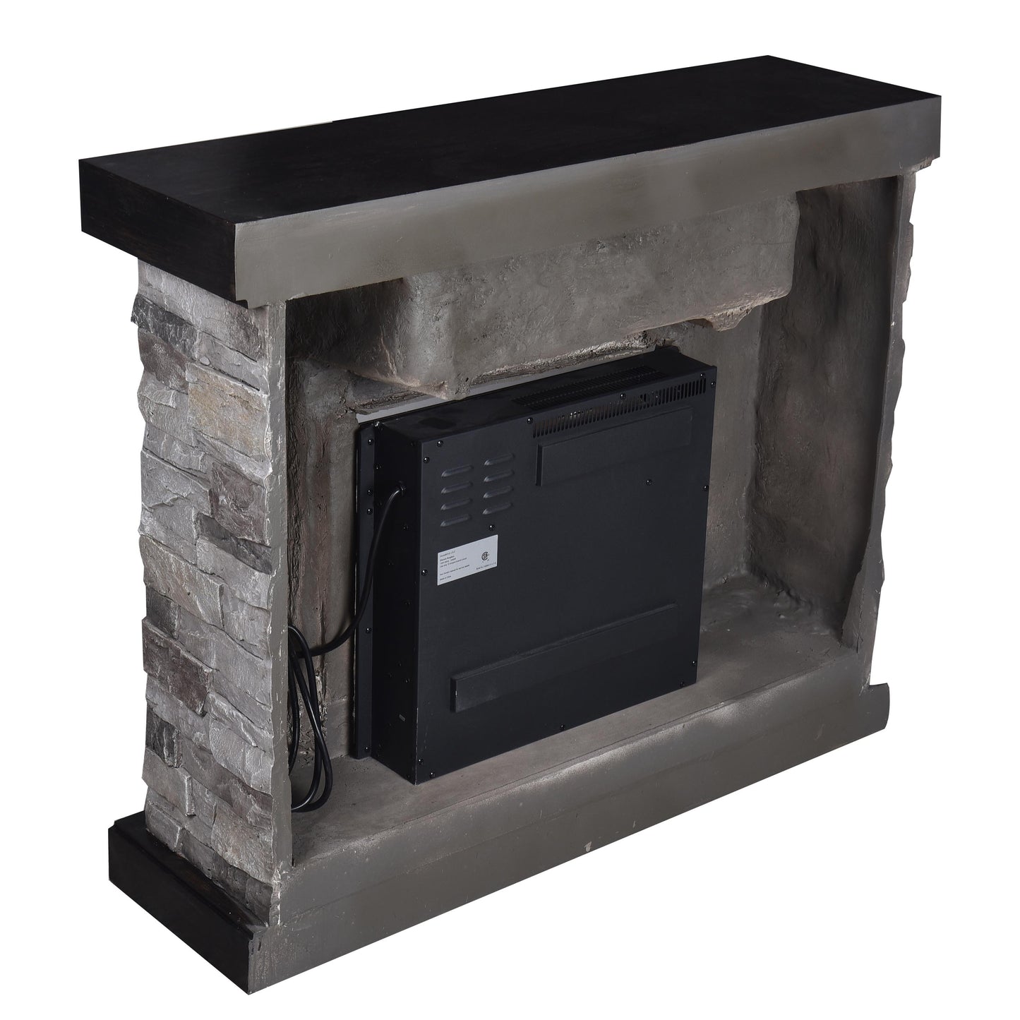 Festivo FFP20163 40" Electric Fireplace Mantel with Faux Brick-Grey