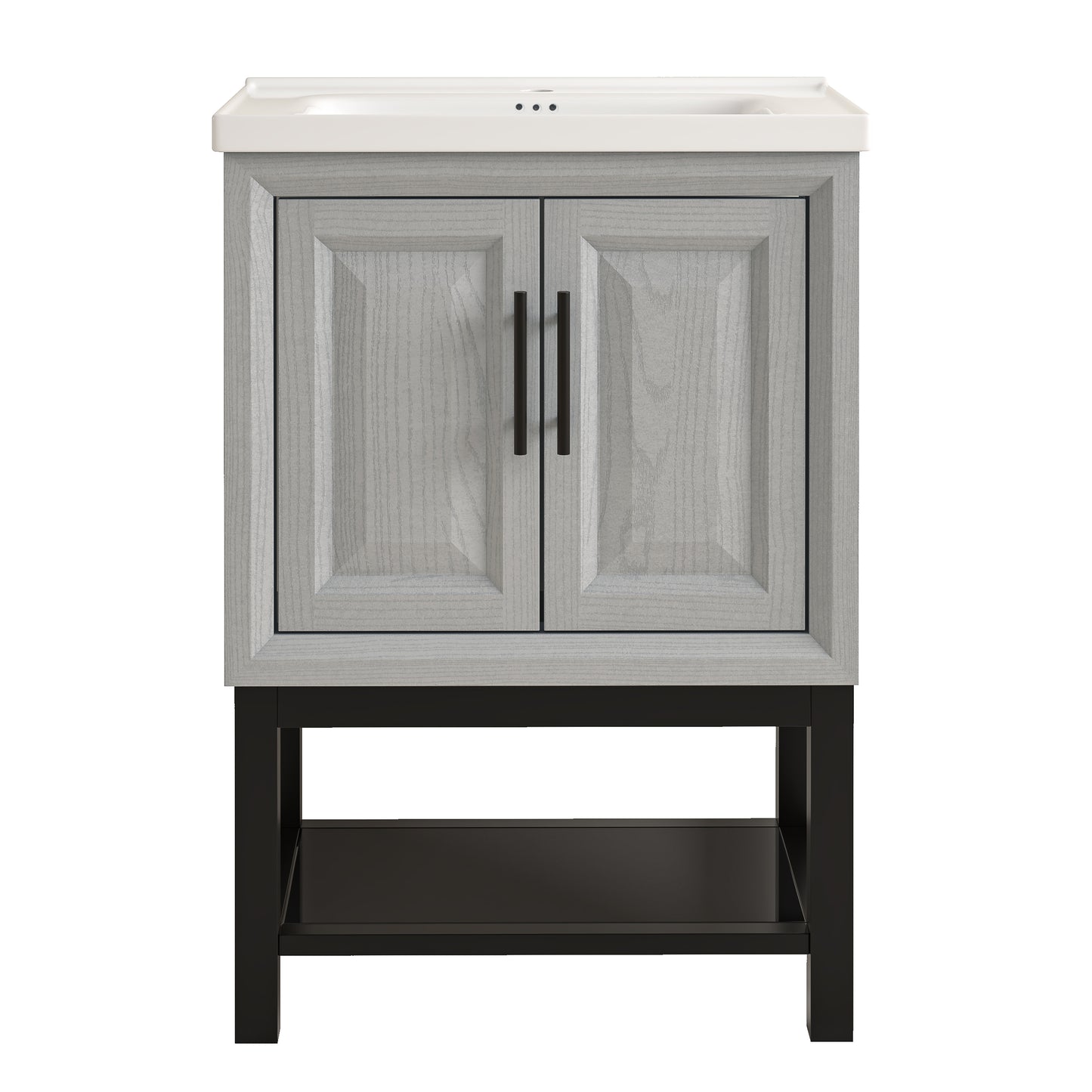 Festivo 24" FBV24221 Freestanding Bathroom Vanity with Ceramic Top-Grey