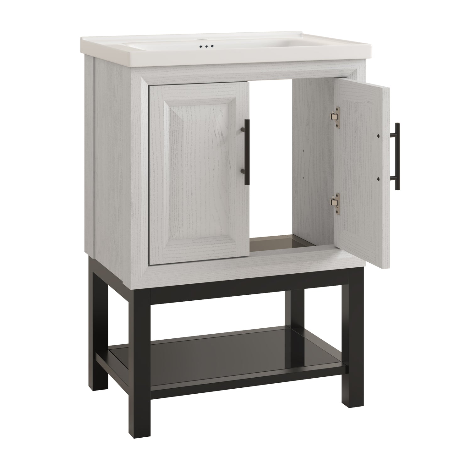 Festivo 24" FBV24222 Freestanding Bathroom Vanity with Ceramic Top-White