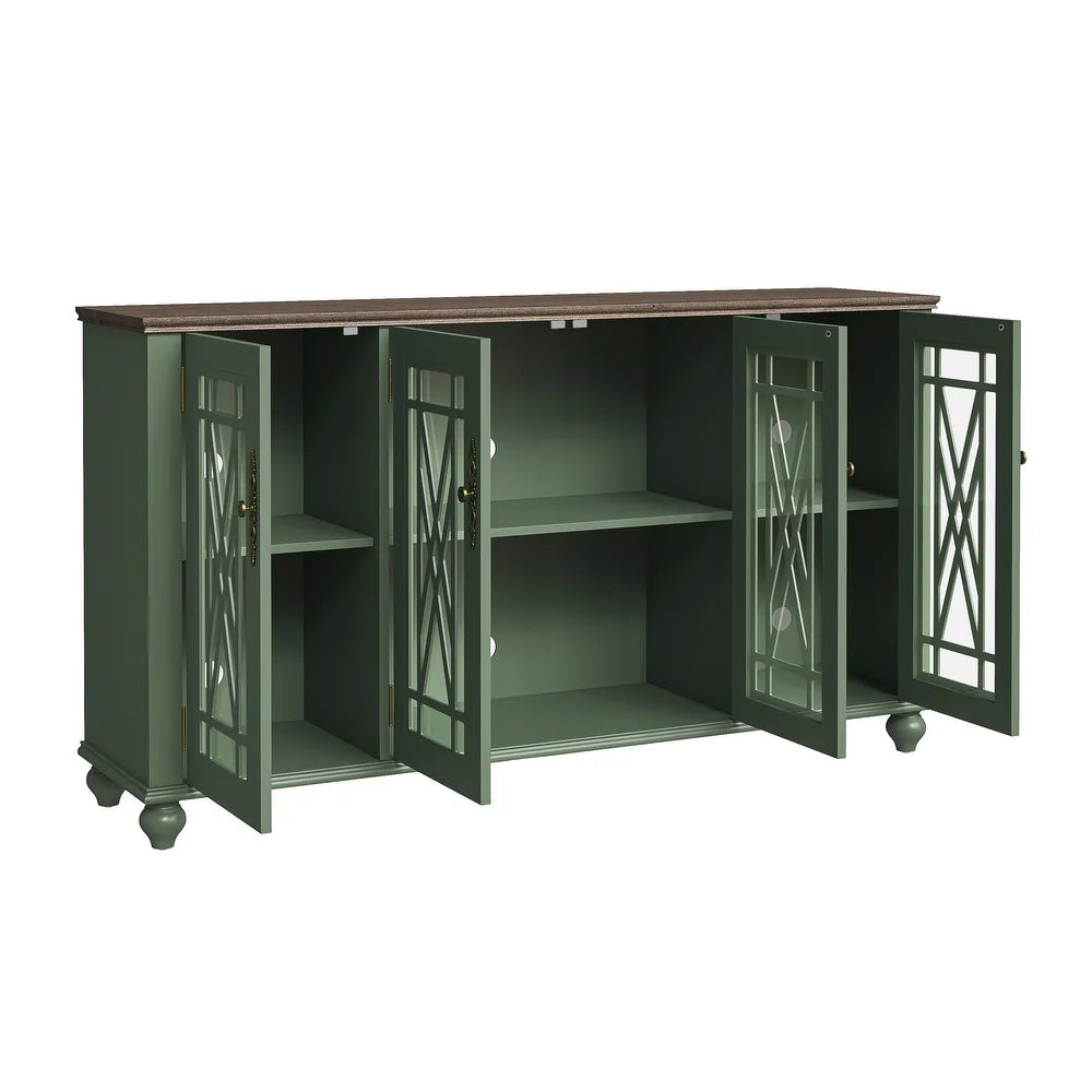 Festivo FCB22441 63" Buffet Sideboard Cabinet-Green