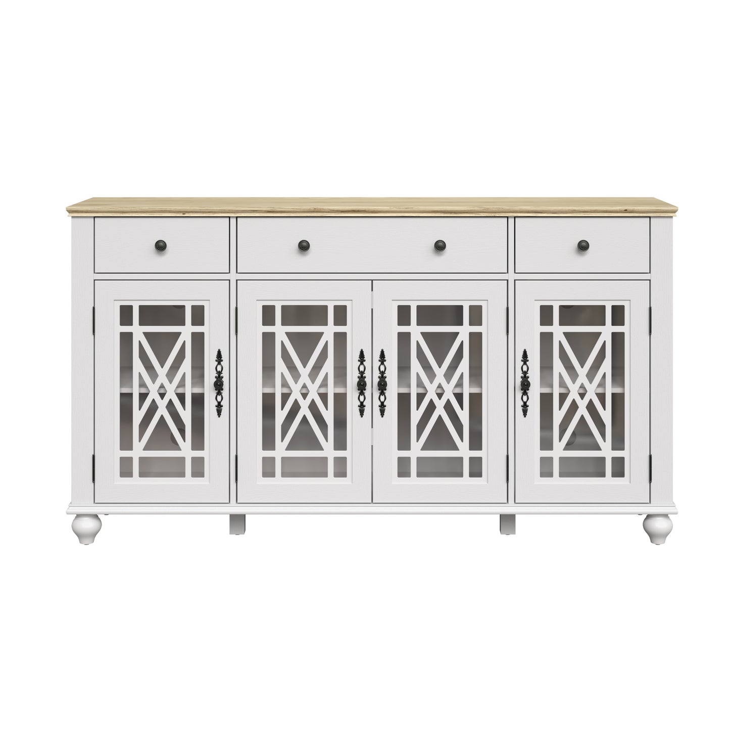 Festivo FCB24542 63" Buffet Sideboard Cabinet-Grayish White