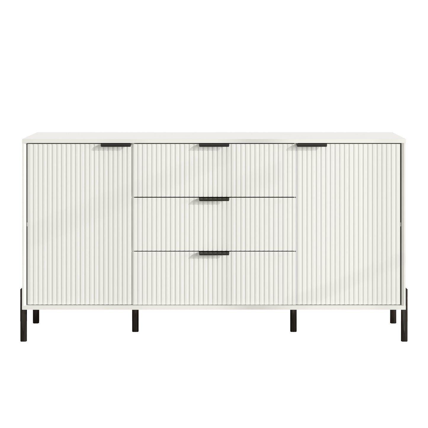 Festivo FDR23142 58" Bedroom Dresser with 6 Drawers-Offwhite