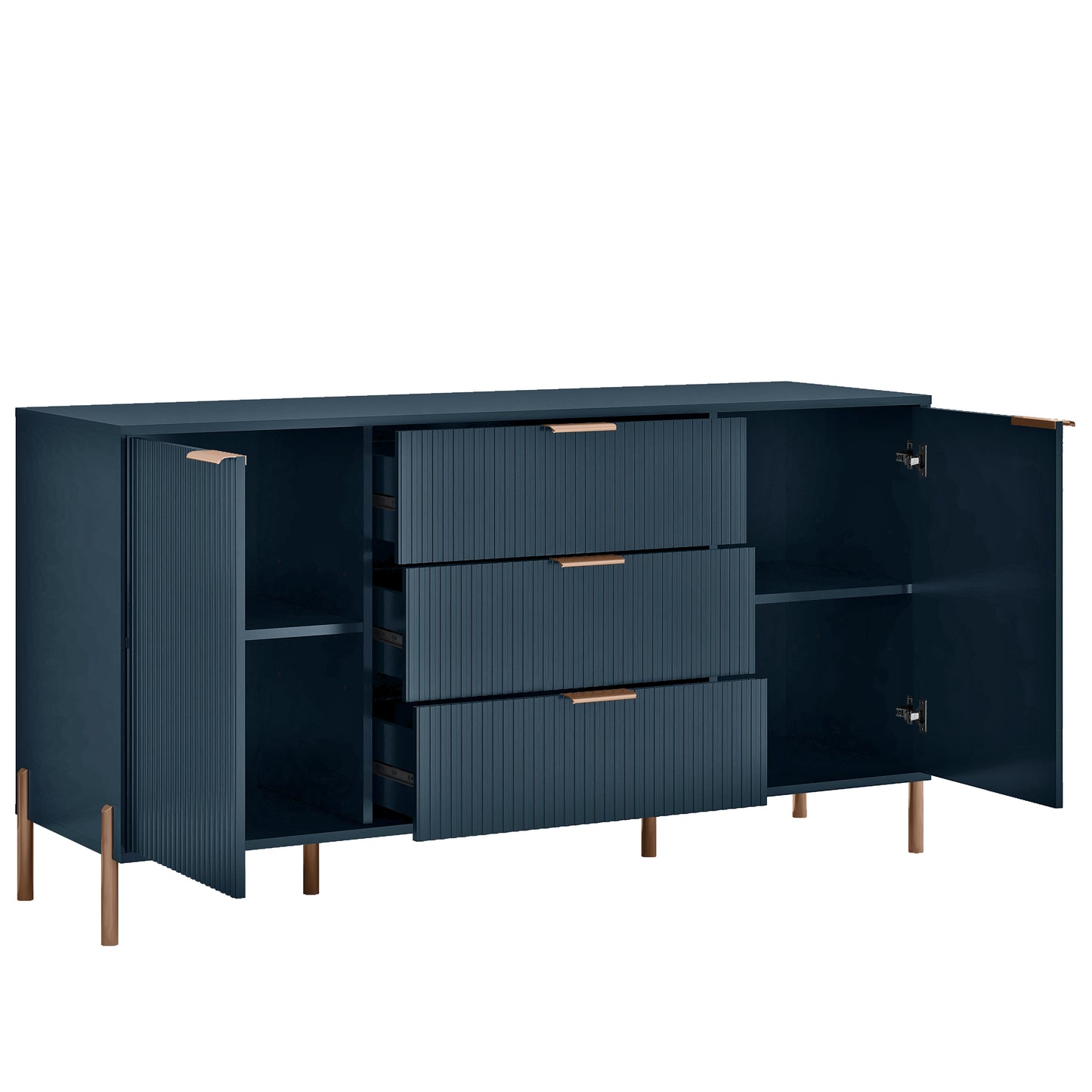 Festivo FDR23143 58" Bedroom Dresser with 6 Drawers-Navy