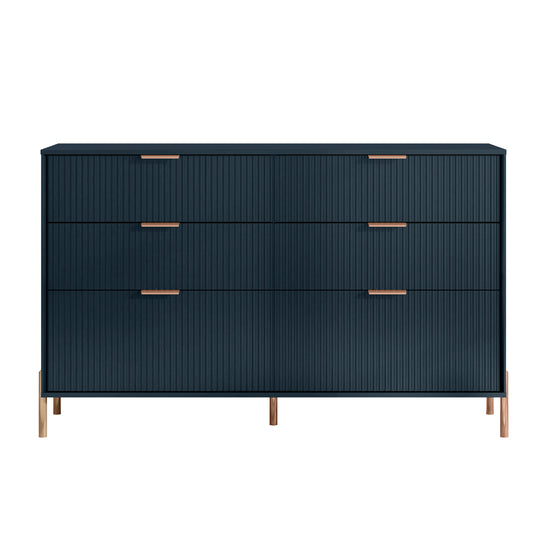 Festivo FDR23147 56" Bedroom Dresser with 6 Drawers-Navy