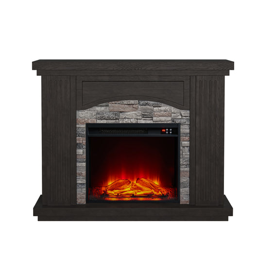 Festivo  FFP23197 48" Electric Fireplace Mantel with Faux Brick-Brown