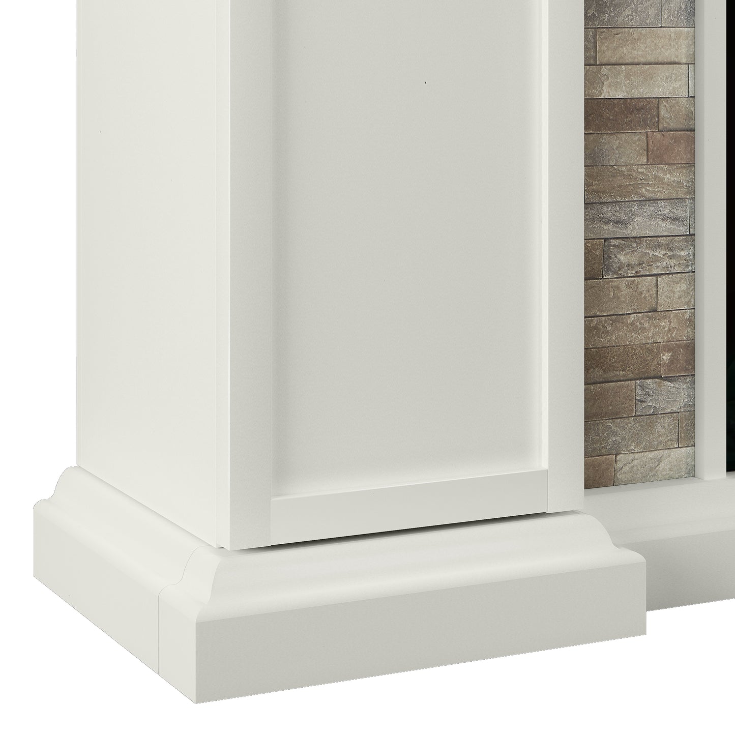 Festivo FFP24178 70" Electric Fireplace Mantel with Faux Brick-White