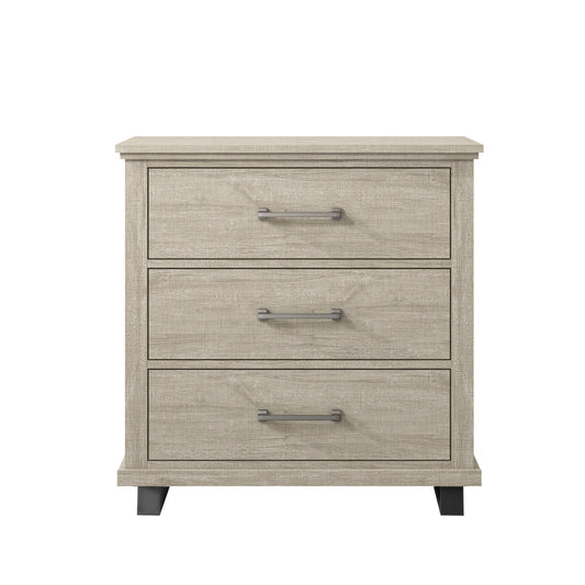 Festivo FNS22231 32" Bedroom Nightstands with 3 Drawers-Beige