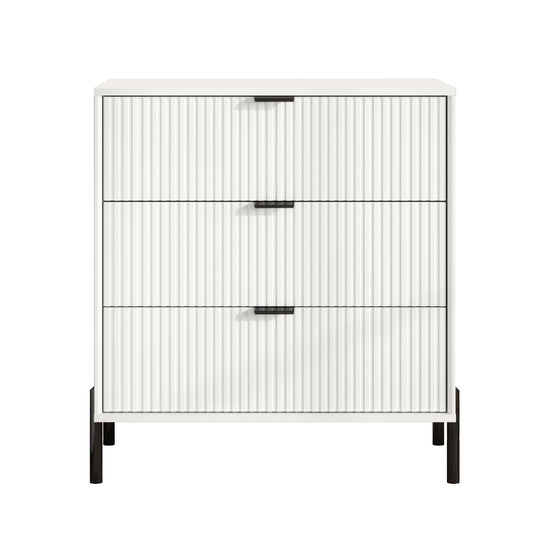 Festivo FNS23116 28" Bedroom Nightstands with 3 Drawers-White