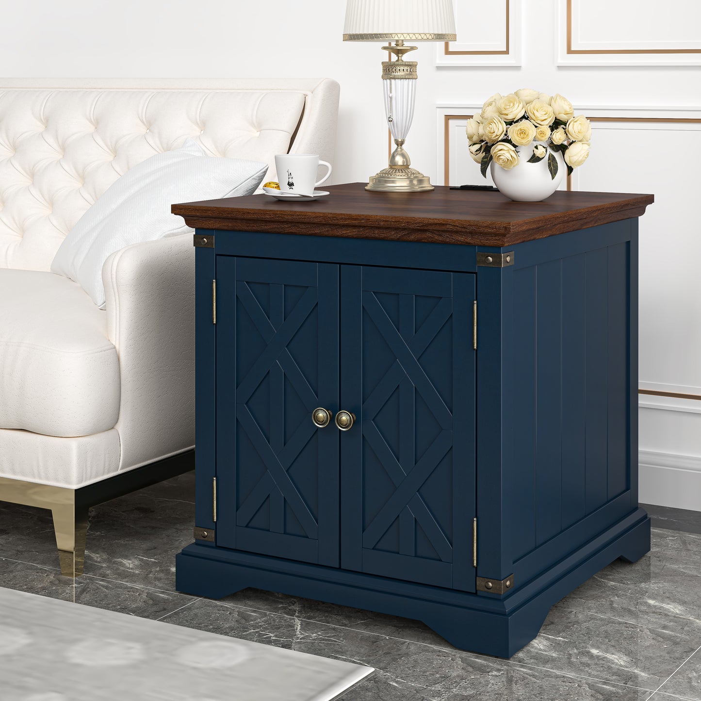 Festivo FST23902 24" Side Table-Navy