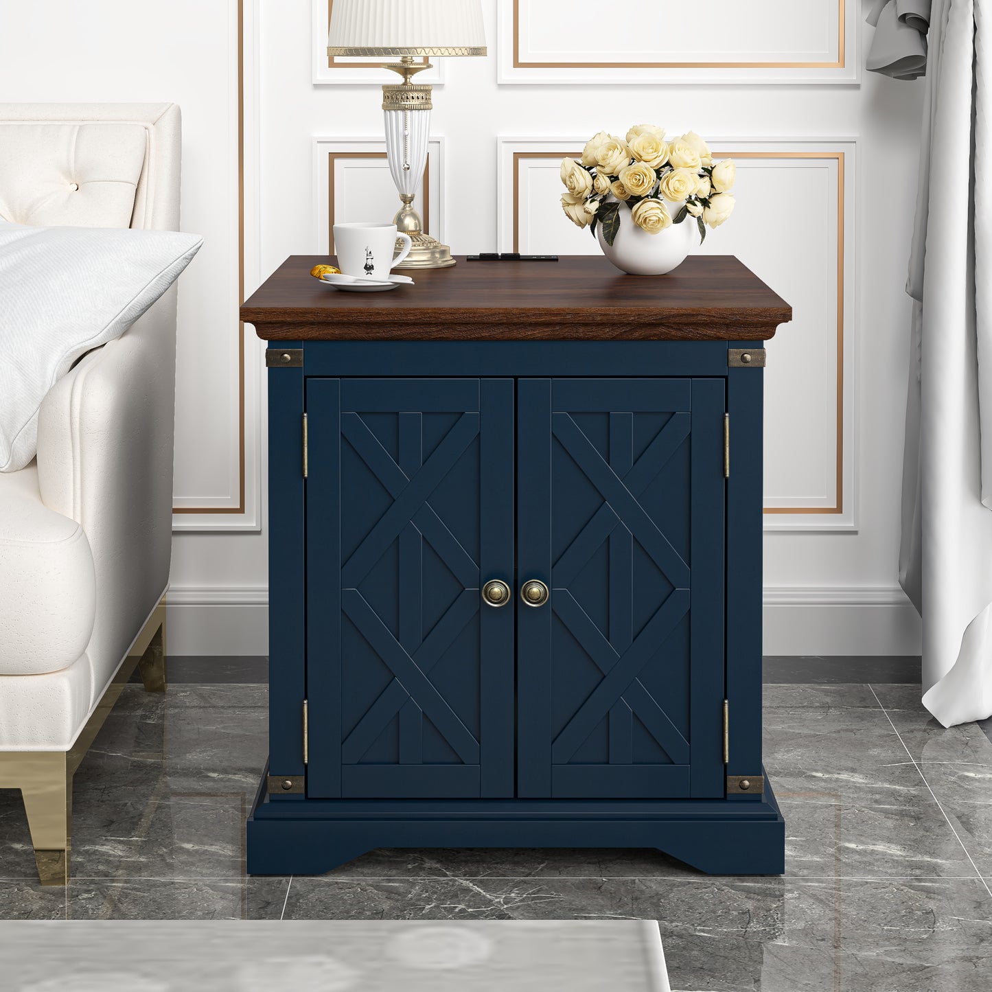 Festivo FST23902 24" Side Table-Navy