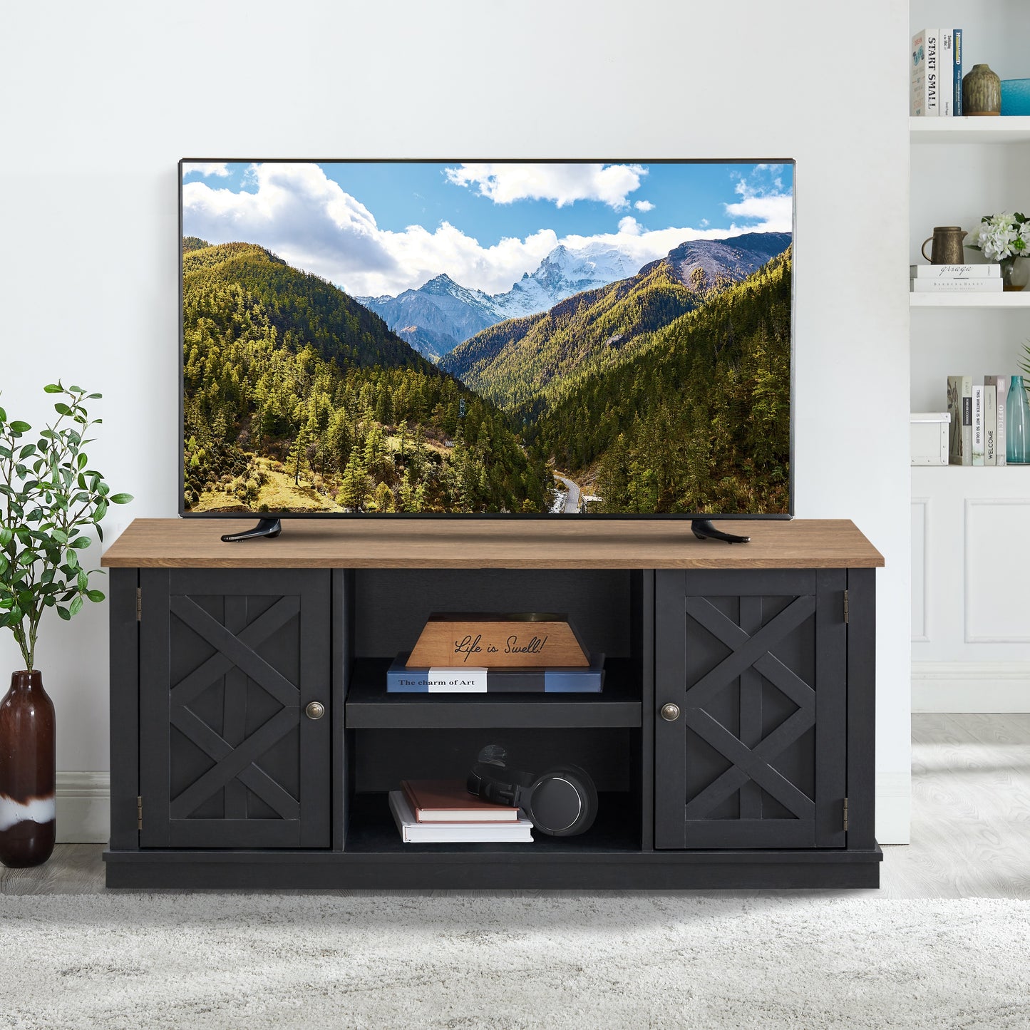 Festivo FTS20324 54" TV Stand-Black