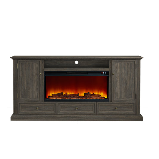 Festivo FTS23530 73" TV Stand with 36" Electric Fireplace-Brown