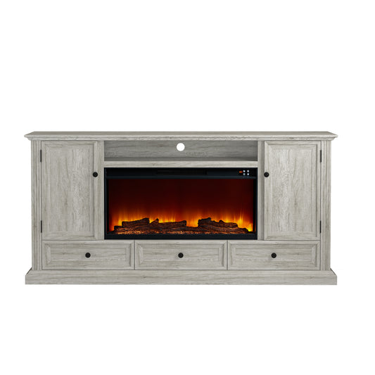 Festivo FTS23531 73" TV Stand with 36" Electric Fireplace-Taupe