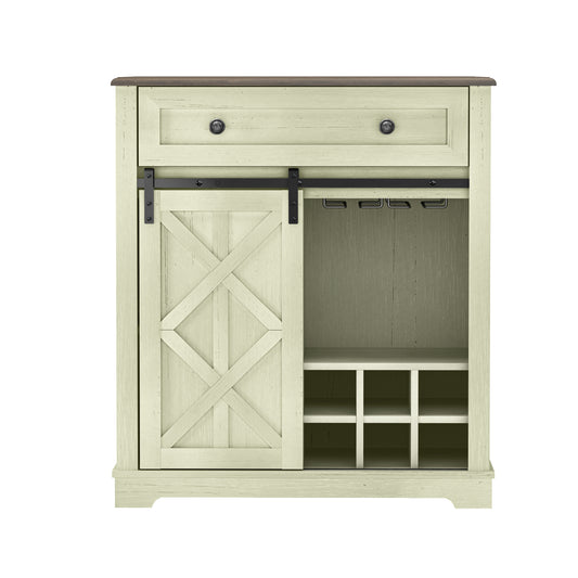 Festivo FWC23426 32" Wine Cabinet-Light Moss Green