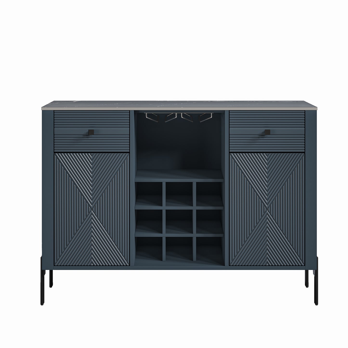 Festivo FWC23802 42" Wine Cabinet-Navy