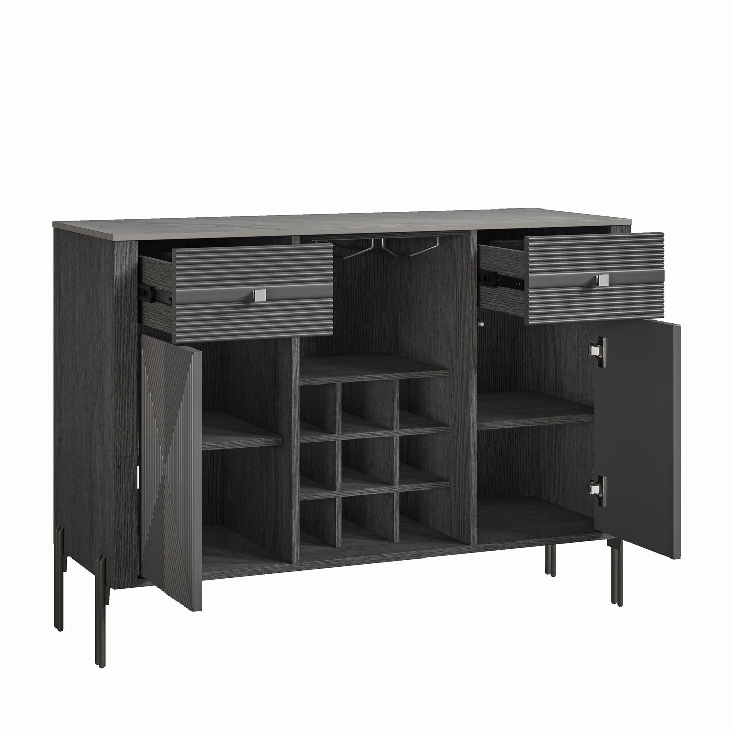 Festivo FWC23803 42" Wine Cabinet-Grey