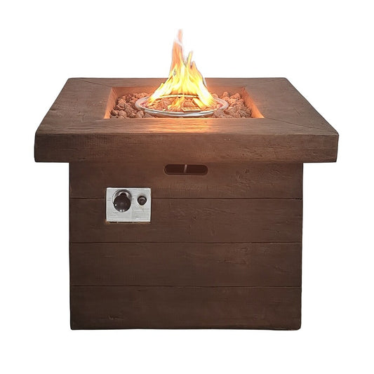 Festivo LFT24002 32" Smokeless Propane Gas Fireplace for Outdoor Heating-Brown